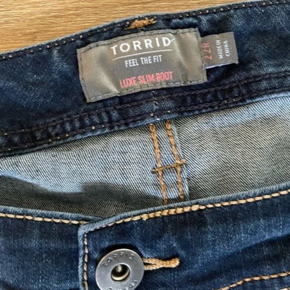 Torrid Luxe Slim Boot Bootcut Jeans, Sz 22R - Picture 7 of 13